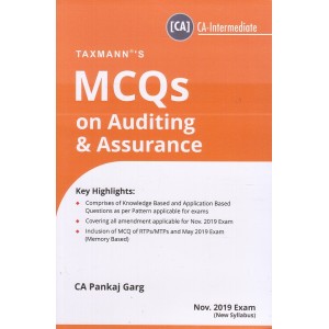 Taxmann's MCQs on Auditing & Assurance for CA Inter November 2019 Exam [New Syllabus] by CA. Pankaj Garg